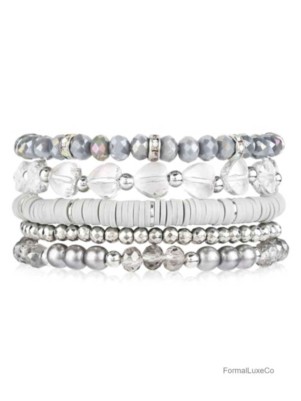 Stackable Beaded Bracelet Set Multi-Layer Boho Charm Jewelry